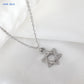 Simple Hollow Star of David Hexagram Choker Necklace for Men Women Gold Color Stainless Steel Chain Necklaces Jewish Jewelry