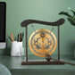 Feng Shui Gong Chinese Feng Shui Zen Gong Bell With Stand And Mallet Dragon With Taiji Symbols Desktop Retro Chime Table Gong