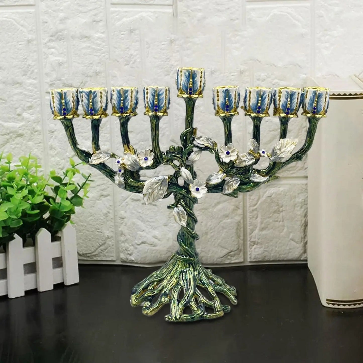 Traditional Menorah Candelabra Candelabrum Hotel Party Hanukkah Candleholder