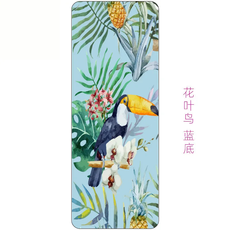 Zen Rhyme 1mm Natural Rubber Suede Yoga Mat Foldable Portable Anti-Slip Drape Gym Meditation Fitness Workout Gymnastics