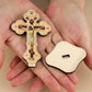 Wooden Jesus on Cross Stand Decoration Christian Crucifix Jesus Christ Crosses Icon Ornament Church Desktop Display Crafts Gift