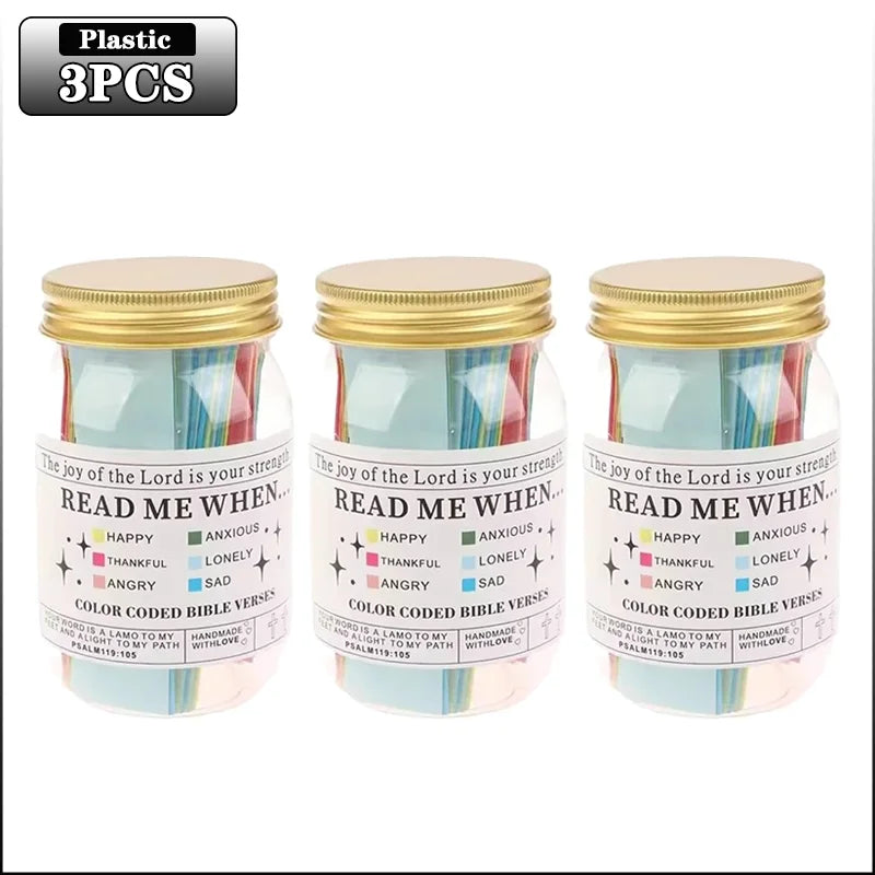 Bible Verses Jar for Emotions and Feelings Bible Verses in a Jar Bible Verses Savings Jar Comfort in God's Word Storage Jar