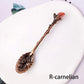 Natural Crystal Tumbled Stone Spoon Magic Energy Divination Halloween Spirit Souvenir Gift Home Decor Christmas Graduation Gift