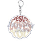 Jesus Loves You Letter Keychains Christian God Bible Quote Keyring for Accessories Bag Pendant Key Chain Jewelry Fans Lover Gift