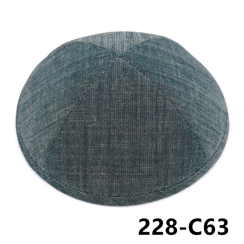 GIU 19cm Jewish Jean Denim Kippo Hats Caps Skullies Beaniest Kipa Yarmulke Kippah Dome For Wedding And Events