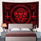 VIKAMA Halloween Dark Night Ritual Tapestry Satanic Goat Head Witch Secret Chamber Altar Bar Room Decoration