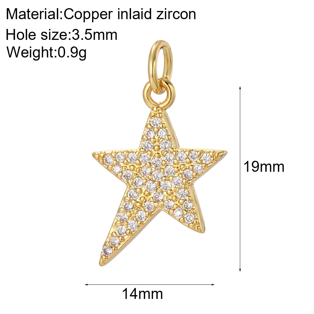 Bohemian Star Sun Moon Charms for Jewelry Making Cute Enamel Planet Gold Color Diy Earrings Necklace Bracelet High Quality