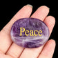 Natural Stone Crystal Engraved Different Inspirational Word Worry Stones Reiki Healing Crystals Palm Gemstone Thanksgiving Gifts