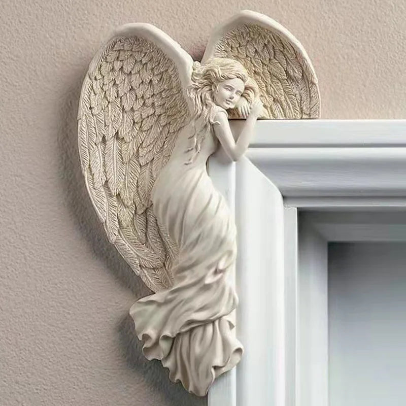 Angel Door Frame Decoration Wing Resin Craft Creative Fashion Goddess Decoration Home Decor Angel Gift Festival Accessory Party