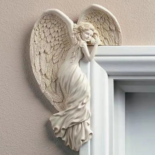 Angel Door Frame Decoration Wing Resin Craft Creative Fashion Goddess Decoration Home Decor Angel Gift Festival Accessory Party