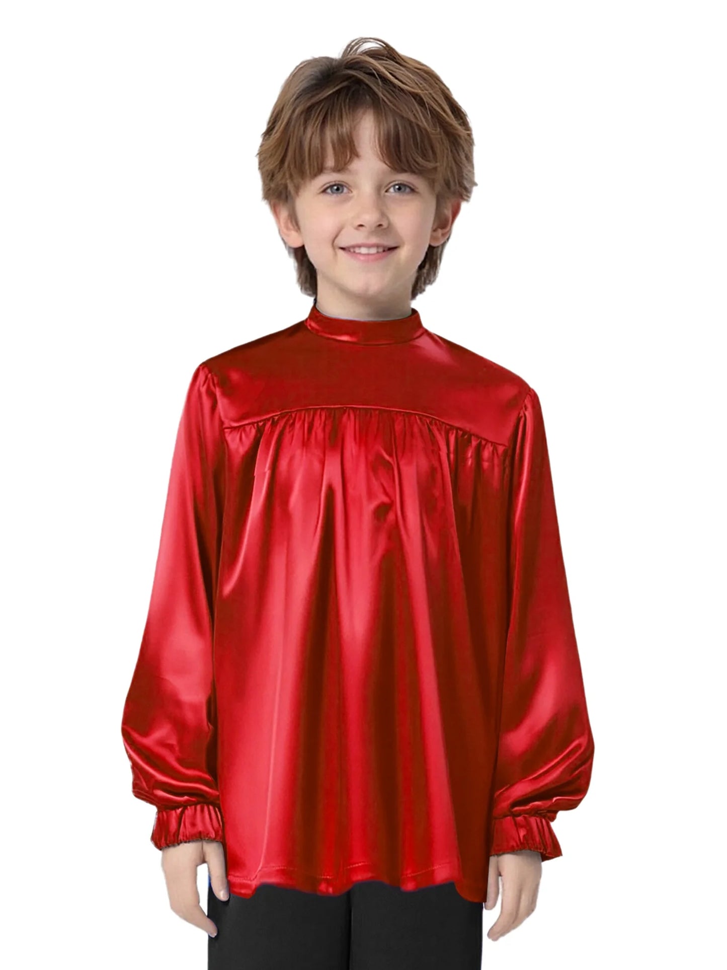 Boys Girls Church Choir Worship Praise Dance Outfit Long Sleeve Top+Robe+Pants Halloween Christian Pastor Priest Cosplay Costume