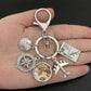 New ideas Earth plane keychain pendant earth compass personality memorial key ring gift for travel lovers