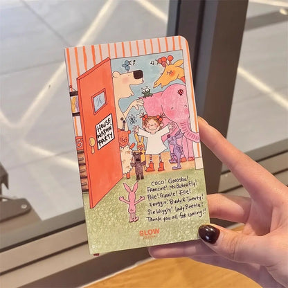 Portable Schedule Blank Notebook  Color Page Design Style School Specific Notebook Student Memoirs Excerpt Diary School