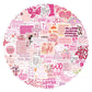 10/55/110PCS Pink Bible Christian Stickers Cartoon Jesus Loves You Decal For Laptop Phone Guitar Cup Waterproof Sticker Kid Toys