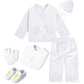 Baby Boys Baptism Outfits Infant Wedding Birthday Party White Cartoon Dove Newborn Formal Gentleman Suits Christening Clothes