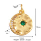 Trendy Shining Moon Star Sun Tellurion Celestial Compass Charm Pendant Gold Colour, Jewelry Necklace Bracelet Making Supply S39