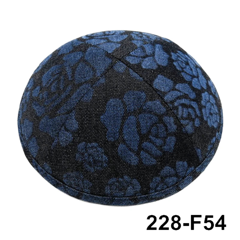 GIU 19cm Jewish Jean Denim Kippo Hats Caps Skullies Beaniest Kipa Yarmulke Kippah Dome For Wedding And Events