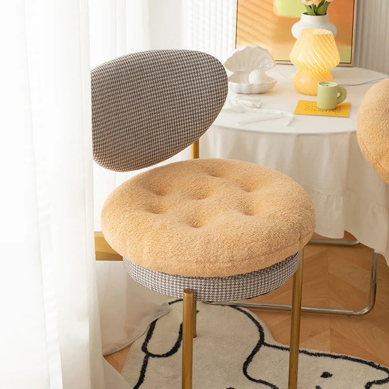 Lamb Velvet Chair Cushion Round Super Soft Ground Buttocks Futon Bedroom Bay Window Tatami Stool Cushion Thickened Decoration