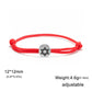 Skyrim Stainless Steel Star of David Round Charm Bracelet Men Women Red Black Rope Bracelets Hexagram Jewish Jewelry Wholesale