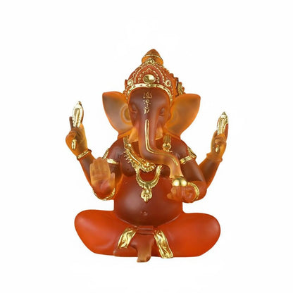 Elephant Deity Statue Statue Gift Boxed Indian Elephant God Idol Resin Elephant Deity Statue Statue Hand-Painted Elephant God