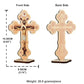 Wooden Jesus on Cross Stand Decoration Christian Crucifix Jesus Christ Crosses Icon Ornament Church Desktop Display Crafts Gift