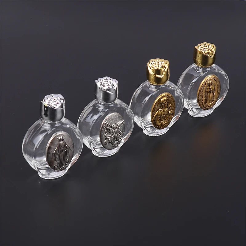 Empty Holy Water Jesus Bottle Religious Bottle Christian Baptism Supplies Refillable Portable Cosmetic Packaging Empty Bottle