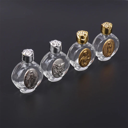 Empty Holy Water Jesus Bottle Religious Bottle Christian Baptism Supplies Refillable Portable Cosmetic Packaging Empty Bottle