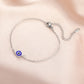Lucktune Stainless Steel Turkey Evil Eye Bracelets for Women Flat Blue Evil Eye Lucky Chain Charm Bracelet Jewelry Pulsera Gifts