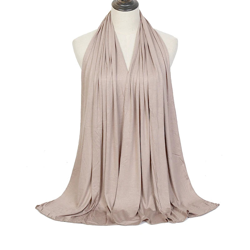 Premium Modal Cotton Jersey Hijab Scarf Muslim Long Shawl Women Plain Soft Turban Tie Head Wraps Africa Female Headband 170x60cm