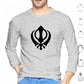 Khanda Hoodie Cotton Long Sleeve Khanda Sikhi Sikh Sikhism Religion Religious Punjab Punjabi Singh Kaur Sikh Symbol