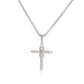 NEWBUY Gold Color Jesus Cross Pendant Stainless Steel Chain Necklace For Women Men Classic Design Christain Jewelry Gift