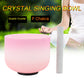Pink Candy Crystal Singing Bowl C/D/E/F/G/A/B Note Frosted Quartz Chakra Crystal Singing Bowl for Sound Healing Meditation Yoga