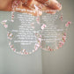 Pink 10pcs Prayer of the Way Hebrew Transparent Souvenir Pendant with Tassel & String Hamsa Custom Bar Mitzvah Gift Thanksgiving