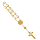 A52E One Decade Auto Rosary Beads Catholic Bracelet Saint Benedict Crucifix Divine Mercy Gift for Women Men