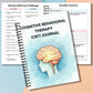 1SET Spiral Notebooks CBT Therapy Emotional Wellness Journal, Brain-Illustrated Mental Health Notebook, Spiral Binding, Cognitiv