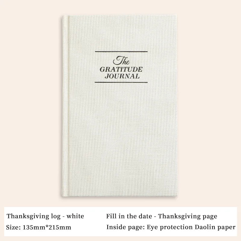 A5 Cloth Notebook Gratitude Book English Self Care Diary Daily Planner for Positive Mindfulness Practice