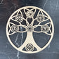 Wooden Flower Of Life Natural Symbol Sacred Geometry Ornaments Home Decoration Chakra Carved Coaster Wood Sign Wall Kitchen DIY