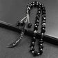 Islamic Imam Ali Zulfiqar Sword Car Pendant for Women Men Stainless Steel Gold Color Arabic Religion Blue Glass Chain Jewelry