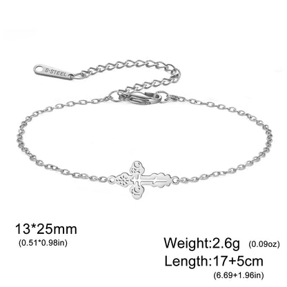 Dawapara Orthodox Bracelet for Women Men Vintage Faith Charm Bracelet Spiritual Gift Stainless Steel Religious Christian Jewelry