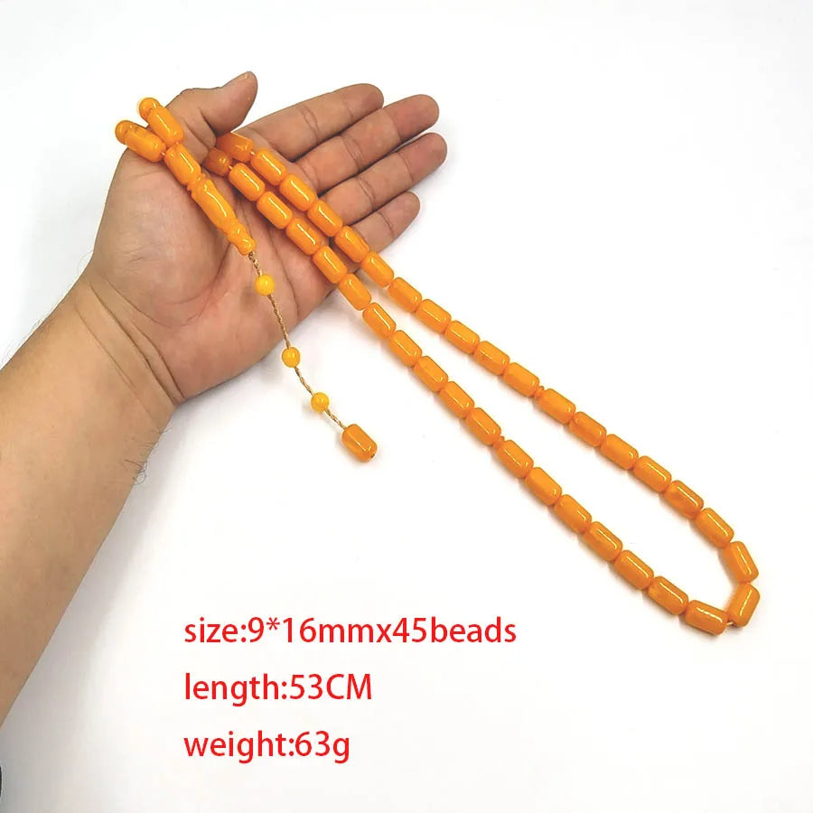 Tasbih Bakelat Yellow Resin misbaha bracelet ramadan eid gifts turkish jewelry Arabic accessories Eid Mubarak