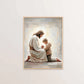Jesus Christ Canvas Postres Christian Jesus Portrait Wall Art Print Poster I Will Walk with Christ LDS Bible Verse Gift Poster