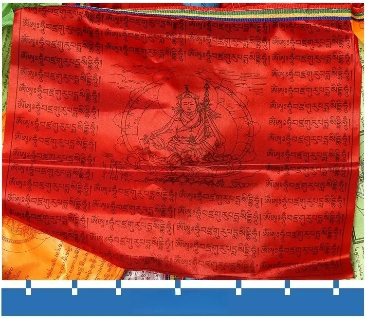 Tibetan Buddhism Satin Prayer Flags 5 Color Prayer Flags Xizang Longda Prayer Flag Decor Pray for Happiness Health Fengma Flag