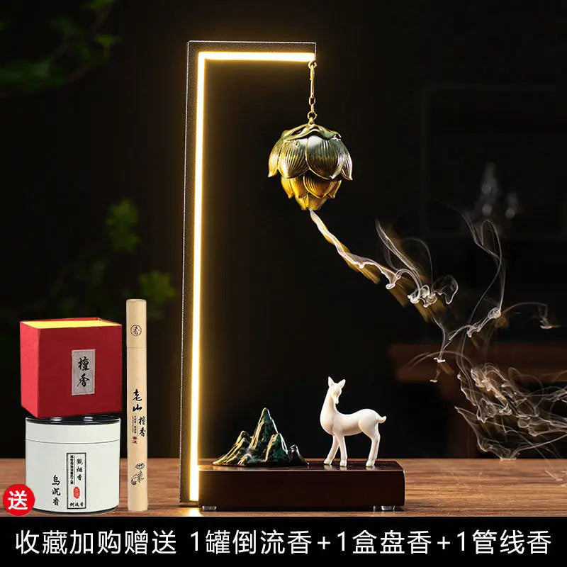 Backflow Incense Is A Household Indoor Zen-style Tea Room Sandalwood Ancient-style Decorative Item Ramadan Decorations Bakhoor