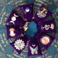 6pcs Velvet Moon Sun Tarot Storage Bag Board Game Cards Embroidery Drawstring Package Witchcraft Supplies for Altar Tarot Pouch