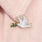 Peace Dove Olive Branch Enamel Pin Animal Pigeon World Peace Theme Metal Brooch Lapel Badge Jewelry Decoration Gift For Friends