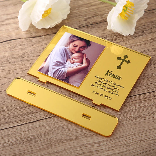Baptism Favor Photo Frame,First Holy Communion Favors,Personalized Baptism Frame Favor,Christening Favors,Baptism Thank You Gift
