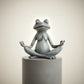 VILEAD Original Design Meditating Frog Sage Resin Zen Artistic Figurine Decorative Garden Statue Home Office Desk Decor