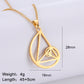 Dawapara Fibonacci Spiral Necklace Sacred Geometry The Golden Ratio Pendant Stainless Steel Jewelry Valentine's Day Gift