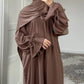 Eid Muslim Dress for Women Abaya Bow Jalabiya Ramadan Lace Up Vestidos Largos Islam Arab Long Robe Morocco Dubai Kaftan 2025