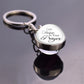 Religious Keychain St Francis Double Sided Key Chains Catholic Glass Ball Pendant Keyring Jewelry Keychain Jesus Christian Gifts